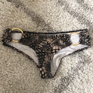 VS low rise “cheeky” animal print swim bottoms